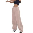 thumbnail image 2 of Pantalones cargo holgados para mujer: cintura baja retro, múltiples bolsillos, diseño con cordón, mezcla de algodón, estilo hip hop urbano, 2 of 7