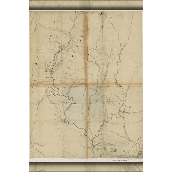 24"x36" Gallery Poster, Averill's map of western Virginia 1861
