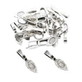 thumbnail image 2 of 30 Piezas de Pegamento Ovalado Soledad Plata Antigua en Soporte para Colgantes de Collar 4 piezas, 2 of 10