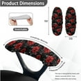 thumbnail image 6 of HELLHERO Rose Print Office Chair Cover Set Stretchable, Office Chair Seat Protector with Armrest Cover Soft, Desk Chairs Armrest Covers Comfy, 6 of 6