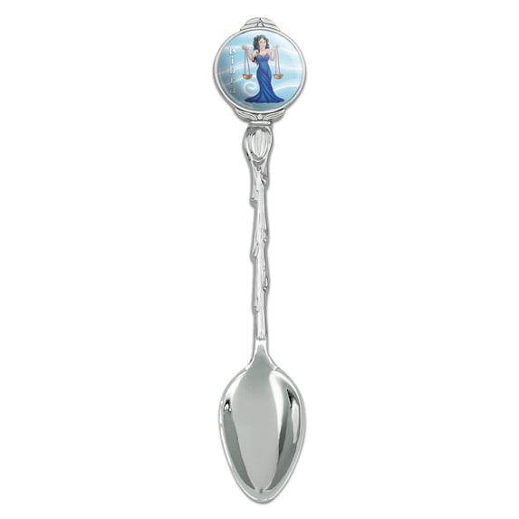 Libra Scales Zodiac Horoscope Novelty Collectible Demitasse Tea Coffee Spoon