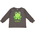 thumbnail image 3 of Inktastic Ribbit Cute Green Frog Boys or Girls Long Sleeve Toddler T-Shirt, 3 of 5