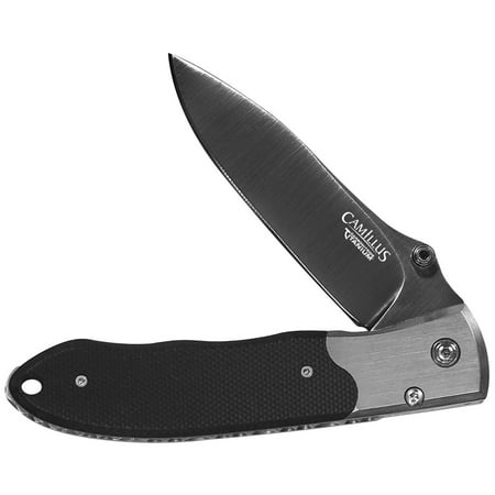 Camillus Pristine 6.75 Folding Pocket Hunting Knife Stainless Steel 3 Blade Black and Silver