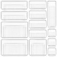 thumbnail image 3 of LeaderPro 13 Pcs Clear Drawer Organizer Plastic Trays with 5 Sizes, 3 of 8