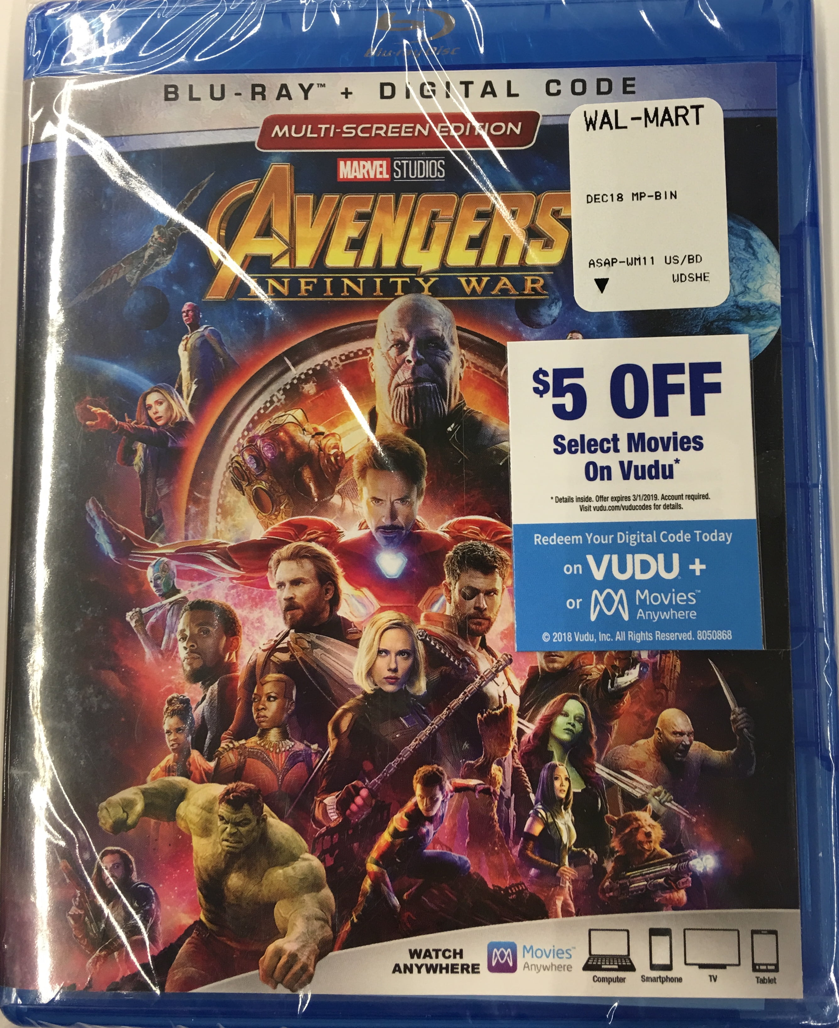 Avengers Infinity War (Bluray)