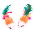 thumbnail image 5 of Furry pet cat toy mice, cat toy mice, pet cat toys, feather tail catcher, 10 count (colors random), 5 of 5