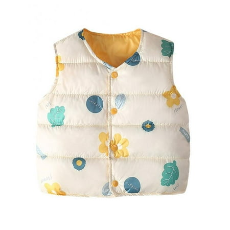 

Catlerio Baby Girls&Boys Winter Cute Neck Vest Lightweight Puffer Sleeveless Jacket