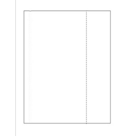 Business Form, 8.5" x 11", w Perfed Side 2-1/4", White Bond Paper - 500 Sheets
