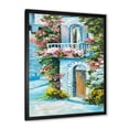 thumbnail image 2 of Designart 'House With Colorful Flowers Near The Sea II' Traditional Framed Art Print, 2 of 4