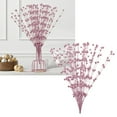 thumbnail image 5 of FXMLRLK 1 Pcs Christmas Artificial Glitter Berry Stem Decorations 17 inch Faux Stick Floral Pick Centerpiece Bouquet Flower Bead Twigs for Centerpiece Tree Wreath Xmas ornaments Home,Pink, 5 of 8