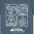 thumbnail image 3 of Avatar - The Last Airbender - Four Elements Inverse - Youth Short Sleeve Graphic T-Shirt, 3 of 5