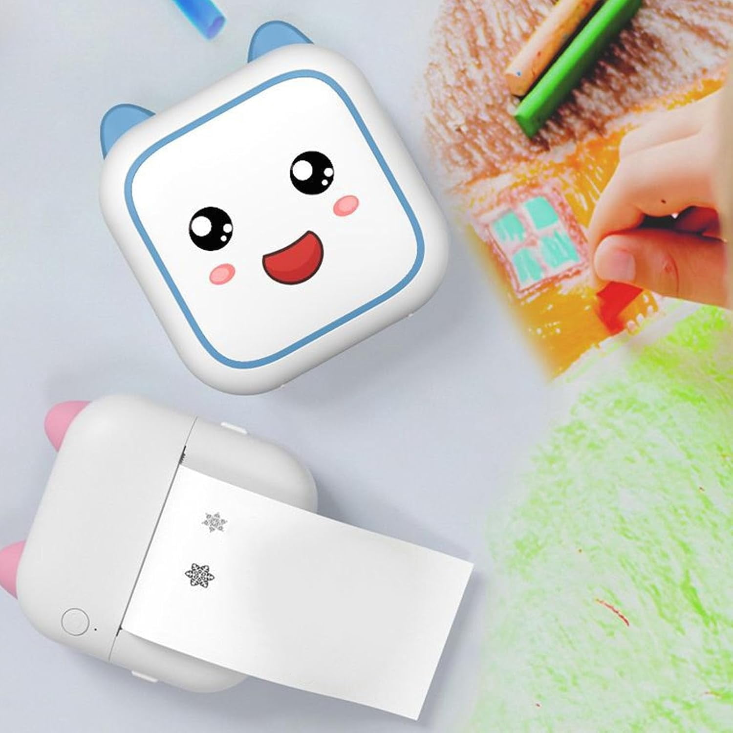 Bluetooth Thermal Printer Pocket Printer Sticker Printer for Kids Mini Pocket Portable Bluetooth Thermal Ink for Notes Journal Memo Photo Study (Roseate)