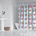 thumbnail image 2 of Pioneer Flower Floral Print Pattern Shower Curtain 84”x72", Bathroom Decorative Shower Curtain Set with 12 Hooks, Waterproof Washable, 2 of 6