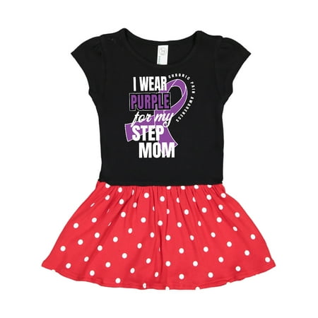 

Inktastic Chronic Pain I Wear Purple For My Step Mom Gift Toddler Girl Dress
