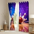 thumbnail image 3 of Feelyou 3D Bowling Sport Curtains Pack of 2 (42x84 Each), Honeycomb Curtains Blackout, 3 of 6