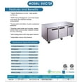 thumbnail image 5 of Dukers DUC72F 7225 in Undercounter Commercial Freezer, Stainless Steel, 5 of 6