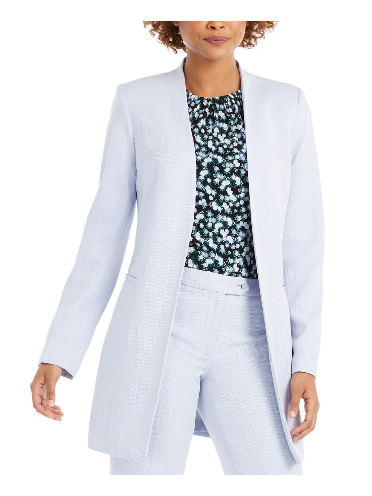 Calvin Klein Womens Suit Separate Business Topper Jacket Blue 16 -  