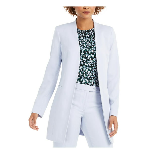 Calvin Klein Womens Suit Separate Business Topper Jacket Blue 16 -  
