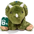 thumbnail image 1 of Brease Animal de peluche de dinosaurio verde con peso de 5 lb - Dino de peluche grande y lindo para un abrazo suave y tiempos de paz Compañero abrazable para niños y adultos Peluche pesado ideal para, 1 of 4