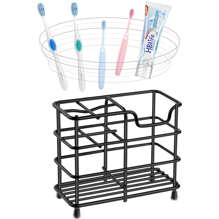 Rirool Black Stainless Steel Toothbrush and Toothpaste Holder photo 3