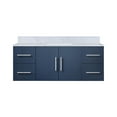 thumbnail image 3 of Geneva 48 in. W Navy Blue Bath Vanity and Carrara Marble Top, 3 of 11