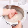 thumbnail image 4 of Xhegex Rice Washer Strainer Bowl, 4-in-1 Stainless Steel Rinser with Side Drainers, Ideal for Washing Quinoa, Vegetables, Beans, and Other Small Foods, 4 of 9
