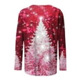 thumbnail image 5 of Long Sleeve Shirts for Womens 2025 Christmas TShirts Casual Trendy Xmas Tree Printing Blouses Soft Crewneck Christmas Shirt Pullover Tops, 5 of 9
