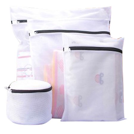 

4pcs Mesh Laundry Bags Stocking Underwear Bra Lingerie Protect Washing Net Reusable Baby Clothes Protective Bag