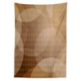 thumbnail image 3 of Ambesonne Tan Tablecloth Rectangular Table Cover, Overlapping Circles Dots, 60"x90", Tan Brown White, 3 of 4