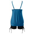 thumbnail image 3 of Women Swimsuits Solid Color Stylish Ruffle Tankini Tops with Boyshorts Sky Blue Women Bathing Suits M, 3 of 6