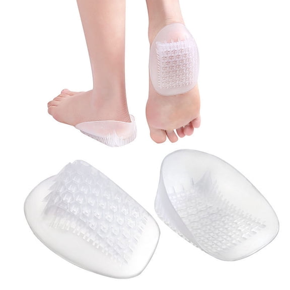 Classic Heel Cups 1 Pair, Clear SEBS, Shock Absorption & Heel Pain Relief