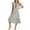 Green, variant on Women's Striped Midi Dress V Neck Ruffle Sleeve Smocked Waist Flowy Casual Dresses for All-Day Comfort