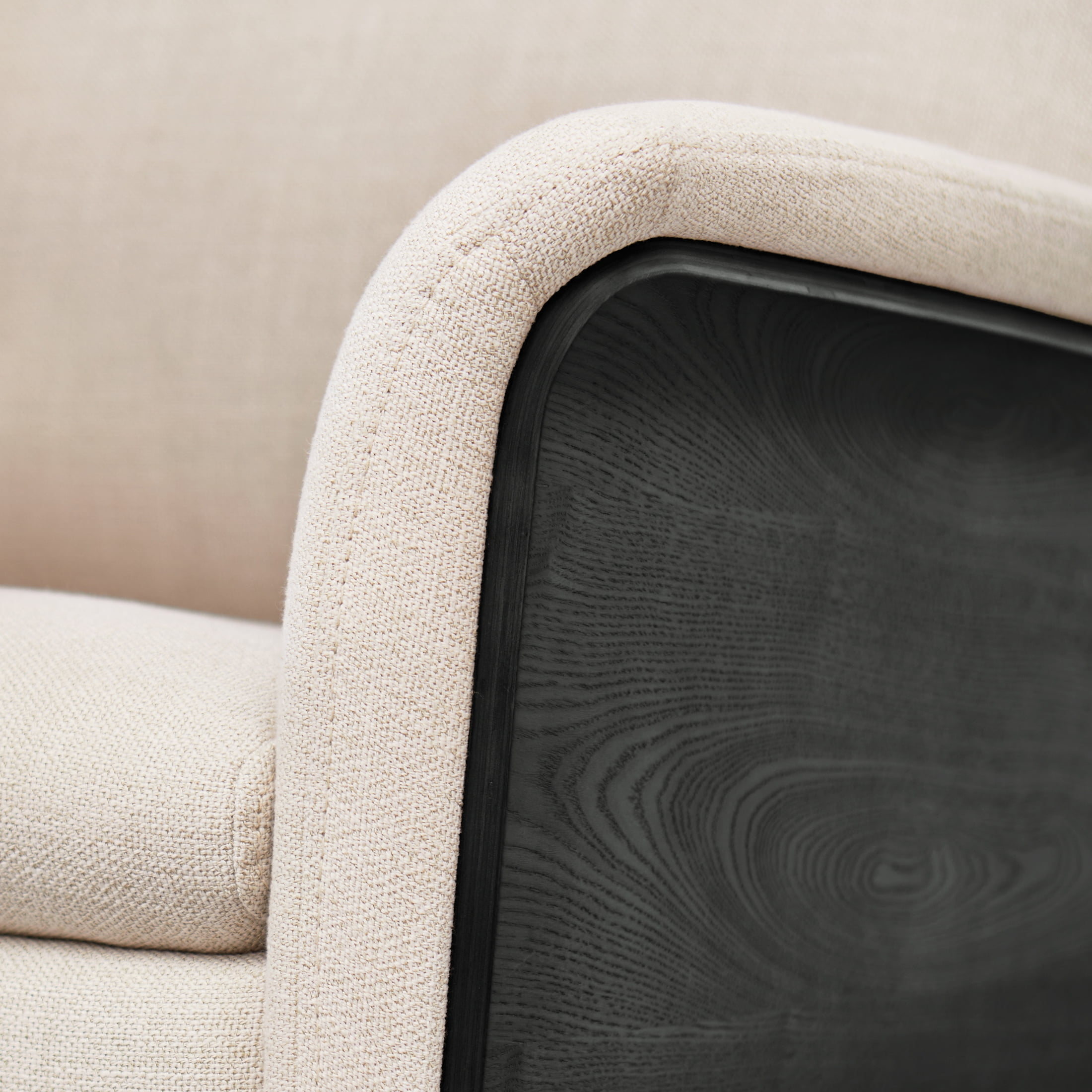 Better Homes & Gardens Juliet Tall Back Office Chair, Linen and Rich Black Finish