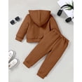 thumbnail image 5 of ZOEREA Toddler Baby Boy Clothes Sweatsuit Long Sleeve Hoodie Sweatshirt Top & Bottom Outfit Set Solid Color 1-5T, 5 of 10