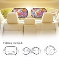 thumbnail image 5 of KUIFORTI Dahlia Car Window Shades for Baby 20.47”x 12.59” (2 Pack) - Blocks 99.98% UVR, Sun Protection and Sun Shade Blocker, Glare Shield Protection, Large Side Car Window Screens, 5 of 8