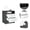 Gray + White, variant on Nmkwnr Wood Nightstand with 2 Drawer 1 Open Shelf, Beside Table for Home Living Room Office, Gray + White