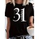 thumbnail image 1 of Women's Fun Spider 31 Print Casual Short-sleeved Top, Comfortable Crew Neck Sport T-shirt, 1 of 6