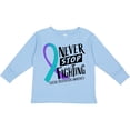 thumbnail image 3 of Inktastic Never Stop Fighting Suicide Prevention Awareness Ribbon Boys or Girls Long Sleeve Toddler T-Shirt, 3 of 5