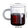 thumbnail image 1 of 1pc, Heat Resistant Glass Coffee Mug with Measurement Marks - 15.22oz Capacity - Perfect for Summer Drinks and Teacher Appreciation Gifts, 1 of 4