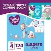 Angle View: Parent's Choice Diapers, Stage 4, 22-37 lbs, 124 count