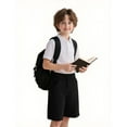 thumbnail image 2 of YOUYEDIAN Boy's School Uniforms Flat Front Bermuda Shorts Black 2-3 Years, 2 of 3