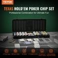 thumbnail image 2 of KFFKFF 500-Piece Poker Chip Set with Case Texas Holdem Cards 14g Casino Chips, 2 of 9