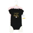 thumbnail image 2 of Hudson Baby Infant Girl Cotton Bodysuit and Pant Set, Girl Daddy, 6-9 Months, 2 of 5