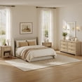 thumbnail image 3 of SICOTAS 3-Piece Rattan Bedroom Set - 6-Drawer Dresser (56.85") & 2 Nightstands, Boho Bedroom Set Furniture with Storage for King Size, 3 of 16