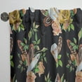 thumbnail image 3 of Designart 'Bituminous Bloom III' Floral Curtain Panel, 3 of 5
