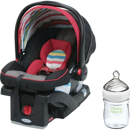 Graco SnugRide 30 LX Click Connect Infant Car Seat with Front Adjt, Play with Nuk Simply Natural 5oz Bottle, 1-Pack
