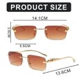 thumbnail image 2 of Gafas de sol cuadradas sin marco decorativas Cheetah, gafas de sol de metal, gafas, hechas de metal y PC, 2 of 5