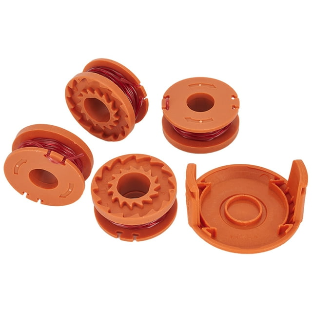Lefu WA0010 Compatible with Worx WG154 WG163 WG160 WG180 WG175 WG155 WG151, Edger Weed Eater Line Replacement Autofeed Spool for Electric String Trimmers(4 Trimmer Spool Lines and 1 Replacement Cap)