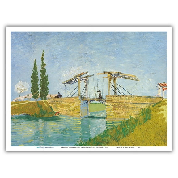 Langlois Bridge in Arles France - From an Original Color Painting by Vincent van Gogh c.1888 - Master Art Print (Unframed) 9in x 12in
