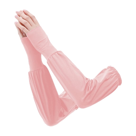 UPF 50 Cooling Arm Sleeves for Women Breathable Loose Fit Sun Protection UV Sleeves Non-Slip for Driving Cycling Hiking Hot Pink,Size Free Size